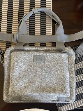 Dagne Dover Light Gray Men's Laptop Tote with Adjustable Strap